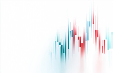 Futuristic economic data chart with glowing candlestick figures