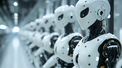 Fototapeta premium Utilizing AI-powered systems in Industry 4.0 smart factories to automate decision-making and streamline production workflows