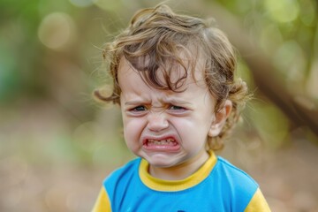 Terrible Twos: Frustrated Toddler Showing Emotions