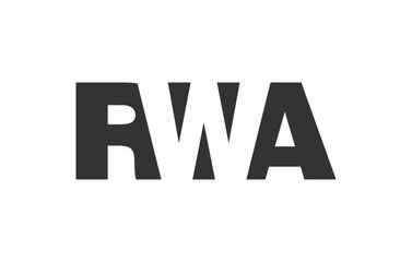 RWA logo design. Initial letter R W A bold font style for tech startups, consulting, corporate branding. Creative company name, headlines typography identity, trendy logotype.