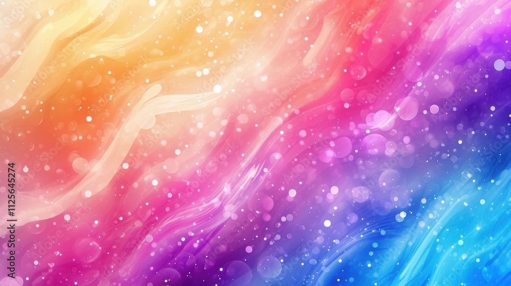 Poster abstract colorful swirls background with sparkling lights