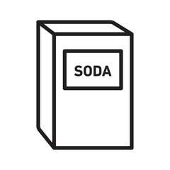 Baking soda icon Black and white logo