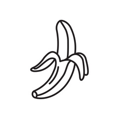 Banana icon Black and white logo