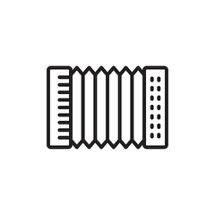 Bandoneon instrument Black and white logo