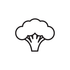 Broccoli icon Black and white logo