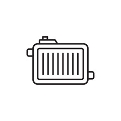 Car radiator Icon Black and white logo
