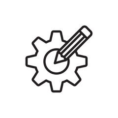 Customization icon Black and white logo
