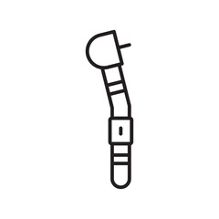 Dental drill icon Black and white logo