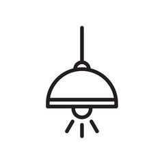 Obraz premium Hanging light icon Black and white logo