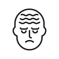Headache icon icon Black and white logo