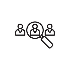 Job vacancy icon Black and white logo