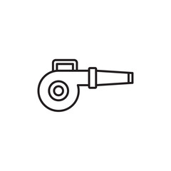 Leaf blower icon Black and white logo