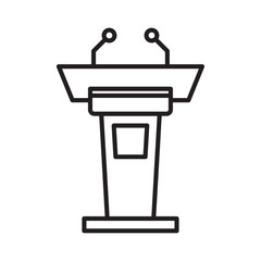 Lectern icon Black and white logo