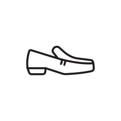 Fototapeta premium Loafer icon Black and white logo