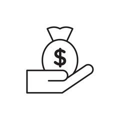 Loan icon Black and white logo