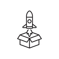 Product release icon Black and white logo