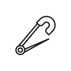Safety pin icon Black and white logo