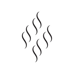Smoke steam silhouette icon Black and white logo