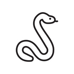 Snake icon Black and white logo