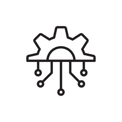 Technology icon Black and white logo