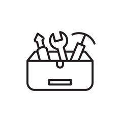 Toolbox icon Black and white logo