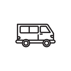 Van icon Black and white logo