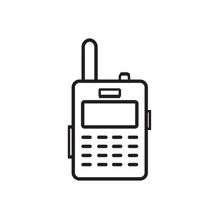 Walkie talkie icon Black and white logo