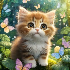 Gato filhote olho grande