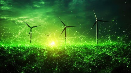 green energy background, environmentally friendly sustainable power and environment protection texture pattern, suitable for flyer brochure banner template with copy space