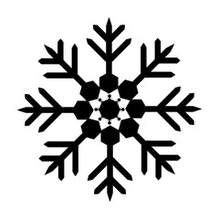 snowflake silhouette isolated on white background