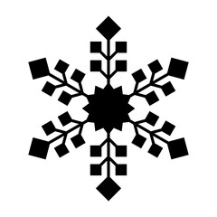 snowflake silhouette isolated on white background