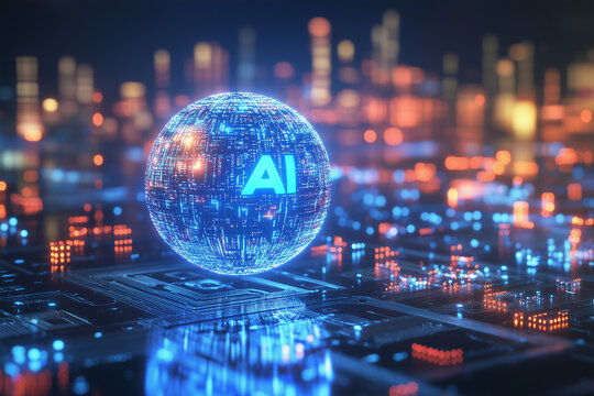 AI computer chip concept