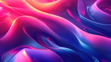 Obraz premium Abstract Fluid Swirls Of Pink Blue And Purple Hues