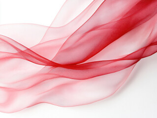 Obraz premium Soft red silk fabric with flowing folds and delicate texture