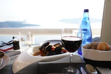 santorini wine and food