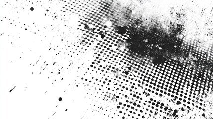 Halftone background. Grunge halftone pop art texture. White and black abstract wallpaper. Geometric vector