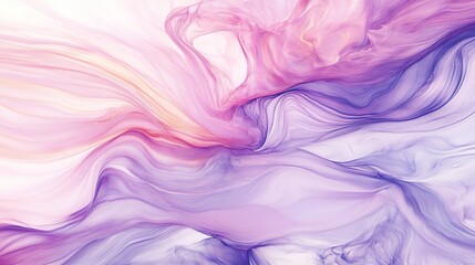Obraz premium Soft Flowing Lines in Pastel Shades of Purple and White Blends
