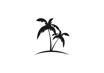 palm tree logo png template logo icon vector illustration