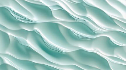 Obraz premium Gentle Organic Wave Pattern in Light Green Tones