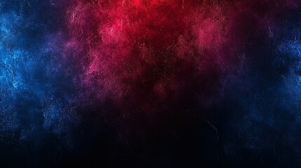 Abstract red and blue smoke cloud on black background.