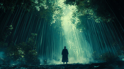 Obraz premium samurai, japan, japanese, ninja, katana, japanese sword, duel, art, scene, cool, emotion, sunset, beauty, war, battle, armor, warrior, snow, mt. fuji, cherry blossoms, clouds, mountain top, temple,