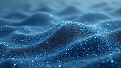 Close-up Blue Sand Texture, Granular Detail & Color Variations