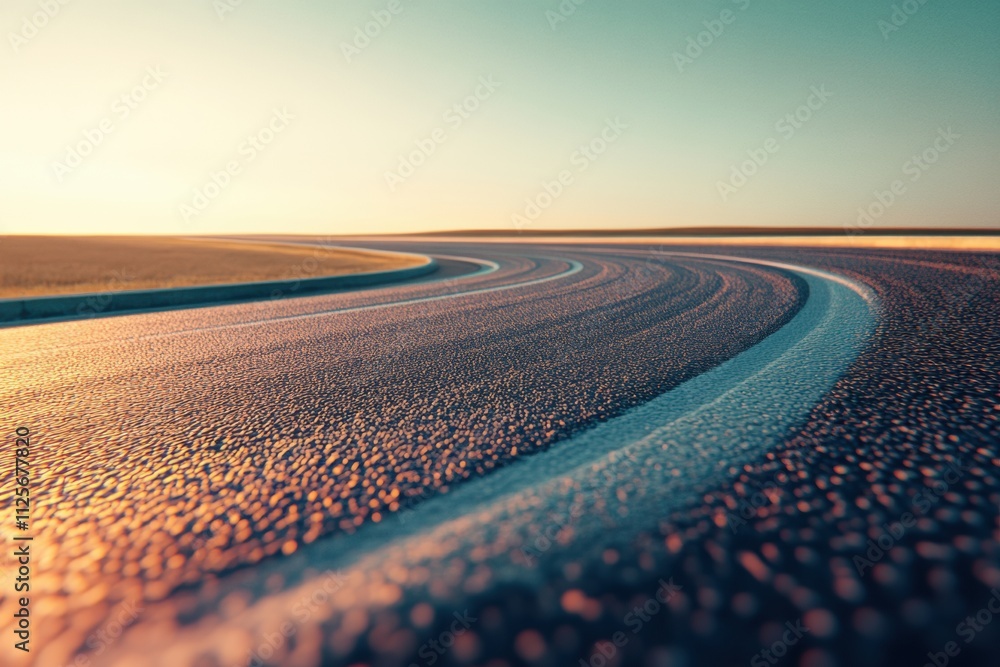 Aufkleber a smooth, curved running track stretches into the distance, offering an expansive view and ample cop