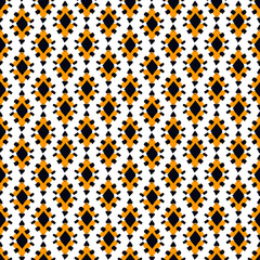 Paint brush rhombuses ornament. Seamless lozenges pattern. Hand drawn diamonds backdrop. Tiles wallpaper. Ethnic motif. Geometric background. Digital paper. Geometrical textile print. Vector art