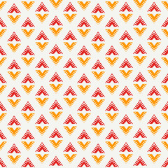 Paint brush rhombuses ornament. Seamless lozenges pattern. Hand drawn diamonds. Tiles wallpaper. Ethnic motif. Geometric background. Aboriginal image. Geometrical textile print. Tribal vector.