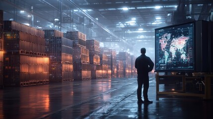 Analyzing supply chain efficiency warehouse data visualization industrial environment strategic insights