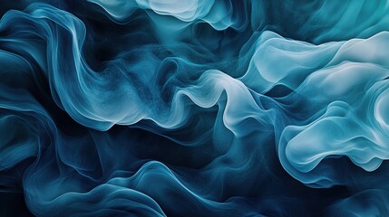 Fototapeta premium Abstract Dark Blue Aqua Background with Flowing Light Patterns