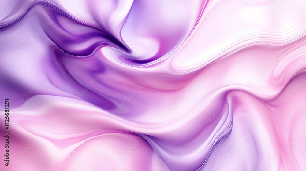 Aufkleber smooth abstract gradient in violet and pink flowing waves