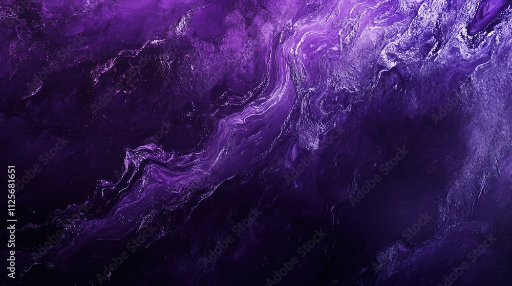 Poster Abstract Deep Purple Background with Smooth Textures and Swirls