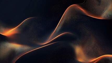 Smooth Golden Gradient Abstract Design with Fluid Wave Patterns